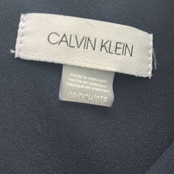 Calvin Klein Tulip-Sleeve Sheath Knee length Dress in Navy Blue Size Petite 0 - Picture 7 of 15